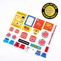 Custom sticker for Set 3438 Burger, for CITY MOC building, Premium quality.