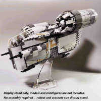 Display Stand for LEGO 75292 Mandalorian Razor Crest, Acrylic 3D transparent stand only.