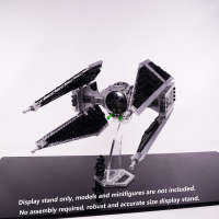 Display Stand for LEGO 75348 TIE Interceptor, one Acrylic 3D stand only.