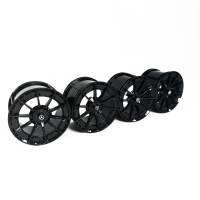 Custom  4 pcs plastic black original rims(logo caps in center) for Cada AMG ONE 1:8 scale cars