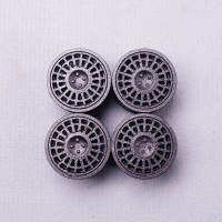 Customized 4 pcs Full Painted rims(fit 18977 tires) for Speed Champions 1:24 Racers, 4 pcs full painted rims only, V5