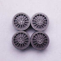 Customized 4 pcs Full Painted rims(fit 18977 tires) for Speed Champions 1:24 Racers, 4 pcs full painted rims only, V4