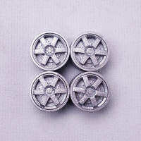 Customized 4 pcs Full Painted rims(fit 18977 tires) for Speed Champions 1:24 Racers, 4 pcs full painted rims only, V3