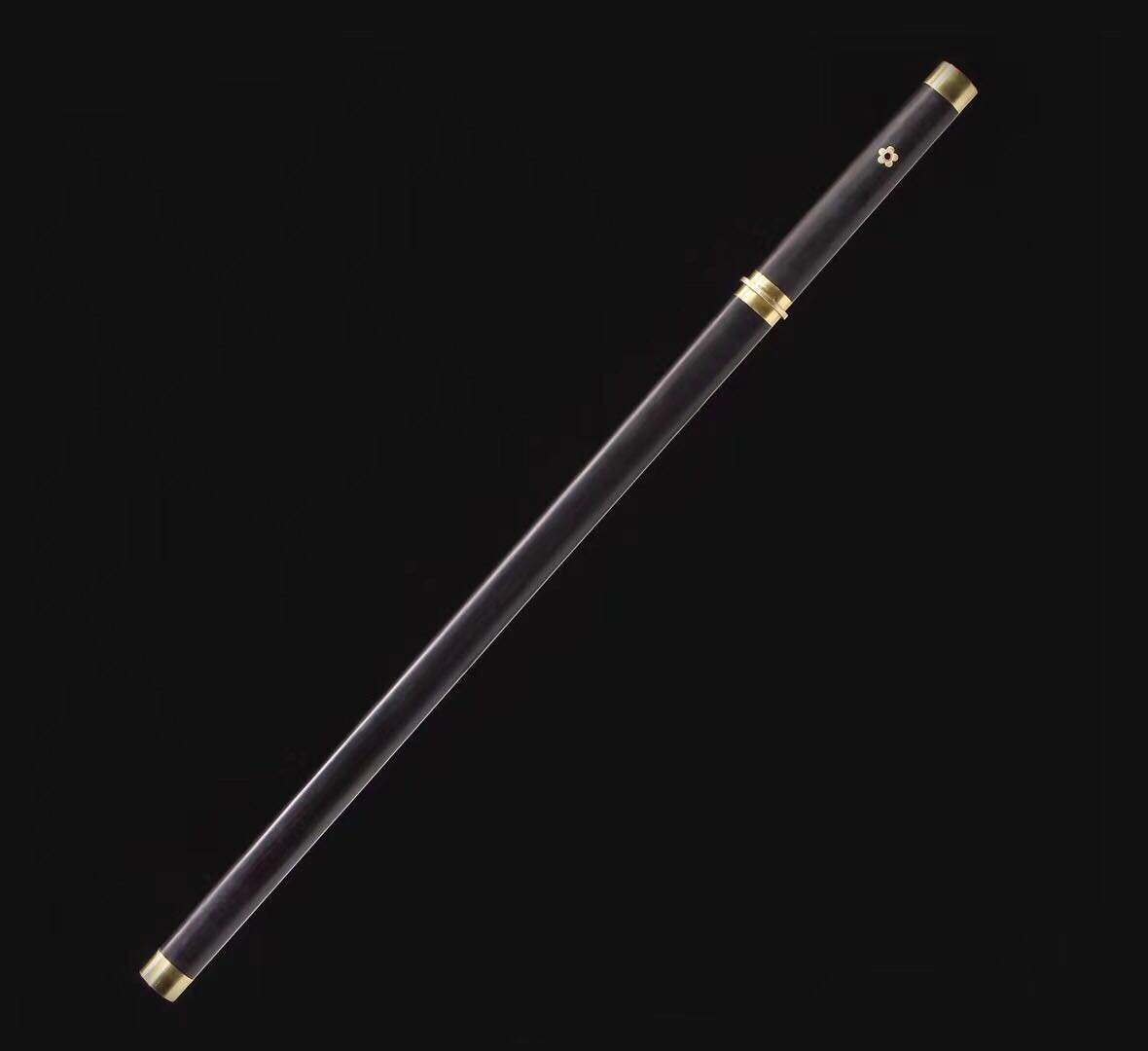 手工包铜唐刀 百炼钢敷土烧刃 黑檀木