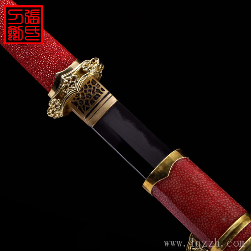 经典镂空鱼皮唐刀│張氏百炼钢【ZZH-1573】